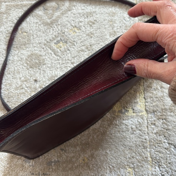 Vintage Reem Burgundy Leather Handbag Made in USA - Picture 13 of 15